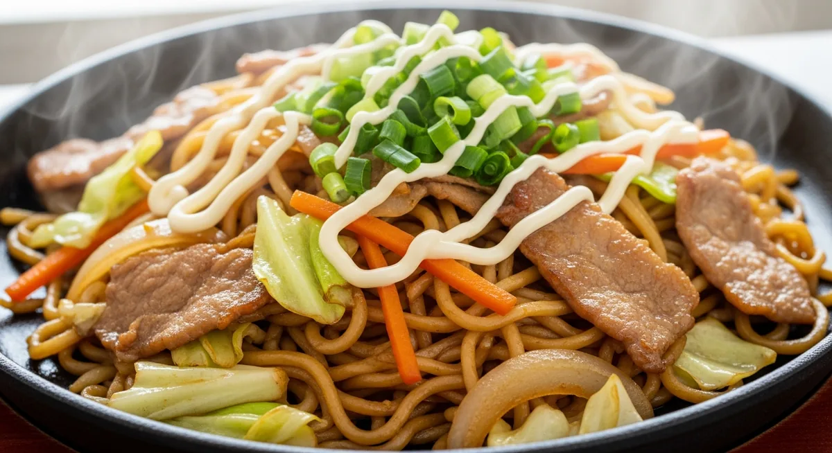 Mise en place ingrédients Yakisoba wok chou carotte sauce