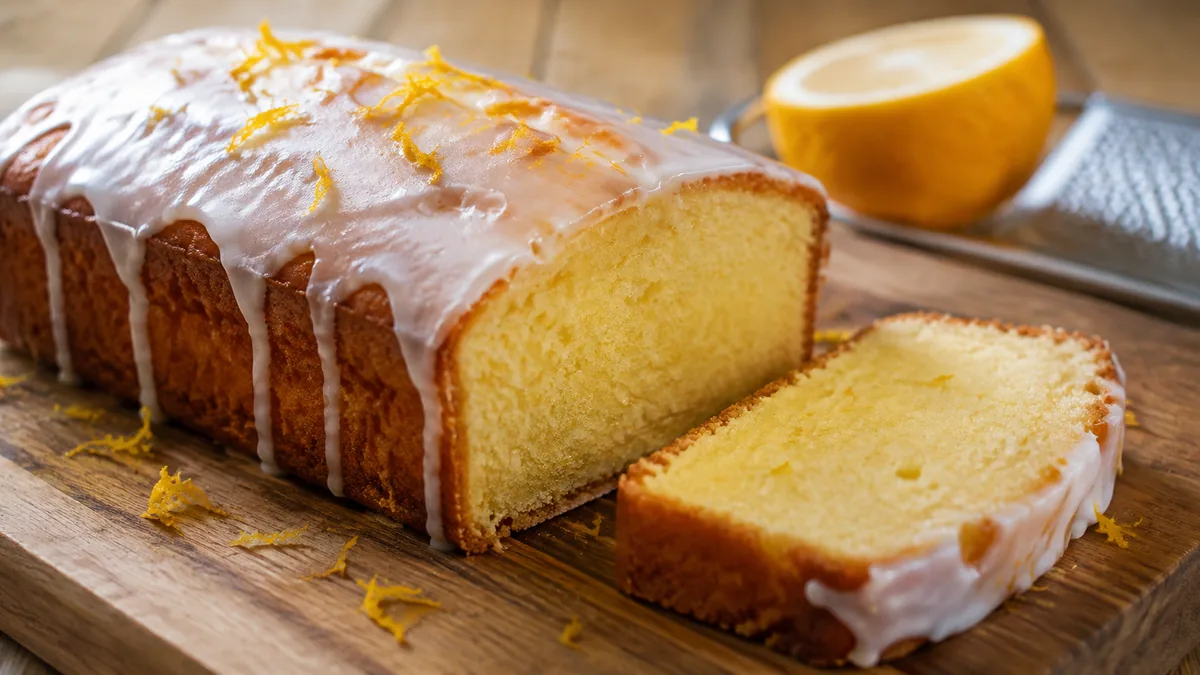 Cake moelleux au yuzu glacé et tranché