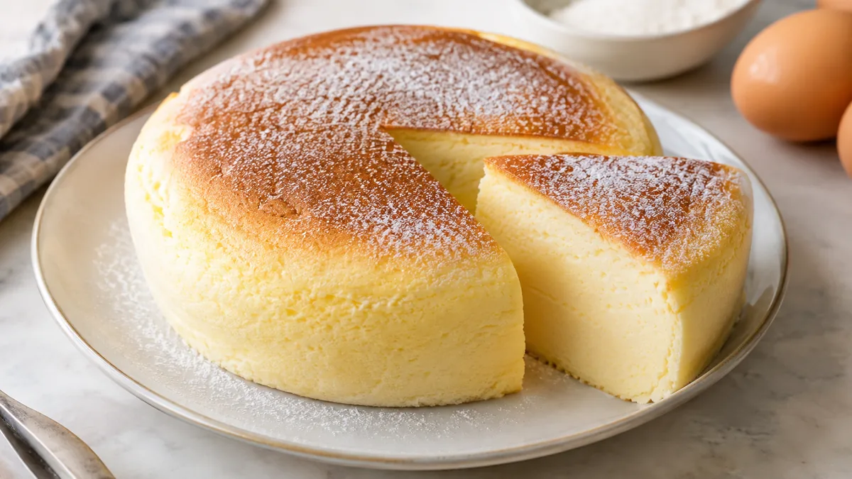 Comparatif cheesecake japonais classique et variante trois ingrédients